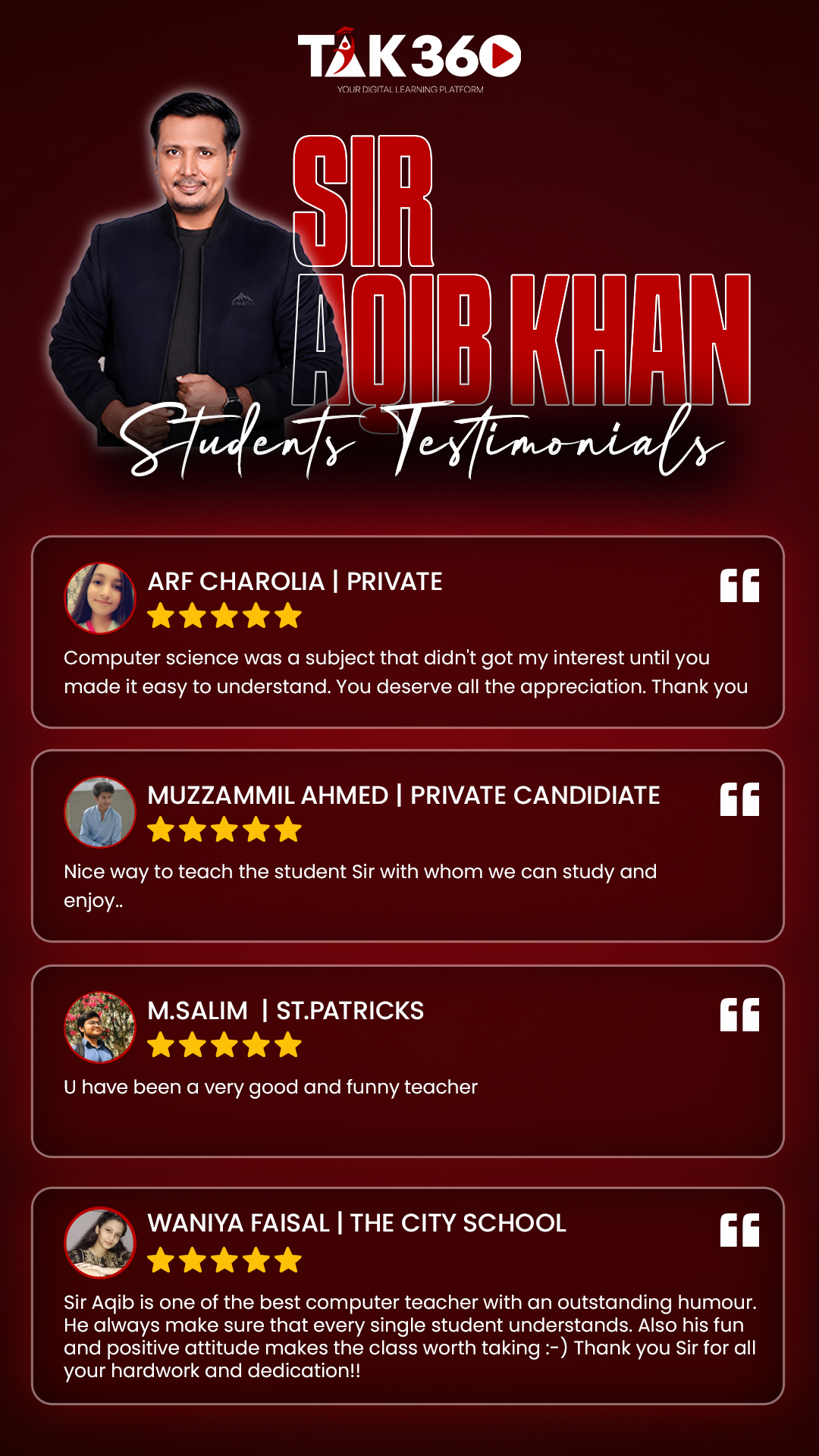 Student testimonial